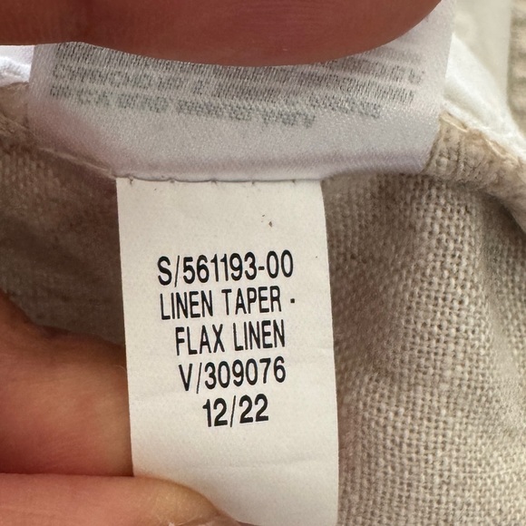 Old Navy Pants‎ Womens Ivory High- Rise Straight Leg Taper Linen Pants Size 2X - Picture 6 of 13